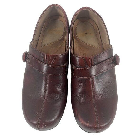 Dansko Solstice Leather Cognac/ Chestnut Clogs Size 36 - Picture 8 of 8